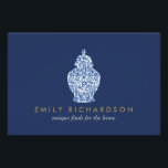 Ginger Jar Pottery Blue/White Logo Download Poster<br><div class="desc">Elevate your brand with this poster design and downloadable logo file, featuring a captivating blue and white ginger jar motif that can be personalized with your own text. This versatile logo is perfect for boutiques, art-related businesses, and a variety of creative businesses. Add a touch of timeless elegance and sophistication...</div>