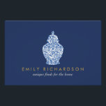 Ginger Jar Pottery Blue/White Logo Download Poster<br><div class="desc">Elevate your brand with this poster design and downloadable logo file, featuring a captivating blue and white ginger jar motif that can be personalized with your own text. This versatile logo is perfect for boutiques, art-related businesses, and a variety of creative businesses. Add a touch of timeless elegance and sophistication...</div>