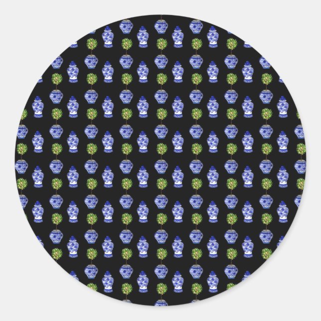 Ginger Jars and Topiary Tree Envelope Seals (Front)