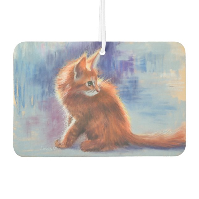 Ginger Kitten in Pastel Light Air Freshener (Front)