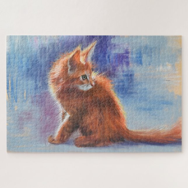 Ginger Kitten in Pastel Light Jigsaw Puzzle (Horizontal)