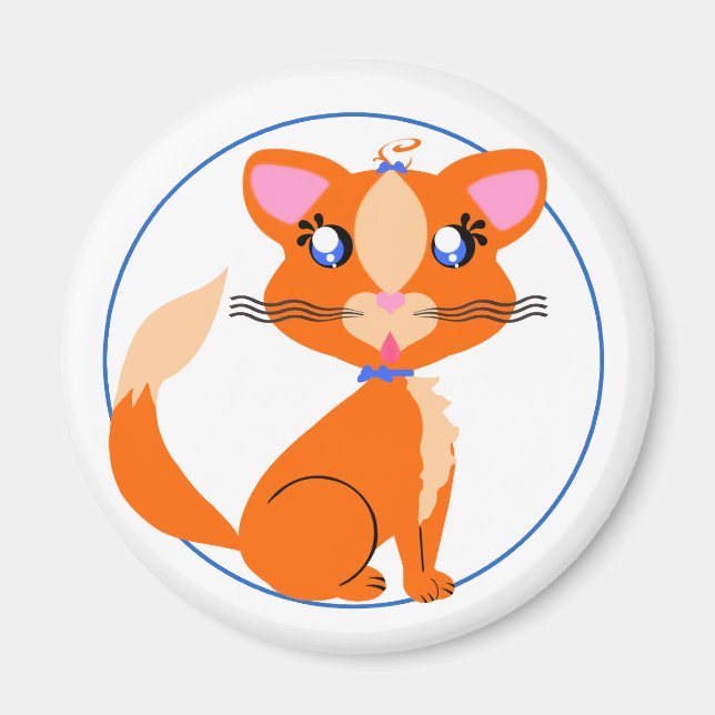 Ginger Kitty Toon Magnet (Front)
