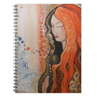 Ginger Lady Beautiful woman in dreamy meditation Notebook