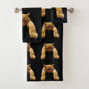 Ginger Lazy Cat, Bath Towel Set