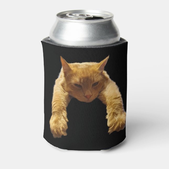 Ginger Lazy Cat, Can Cooler (Can Back)