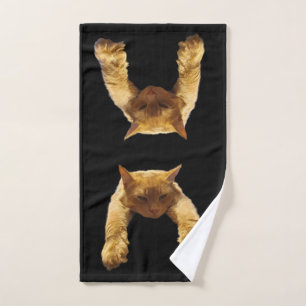 Ginger Lazy Cat, Hand Towel