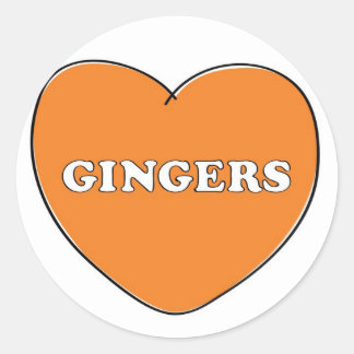 Ginger Love Classic Round Sticker