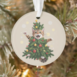 Ginger Orange Cat Christmas Tree Cute Xmas Ornament
