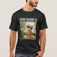 Ginger Orange Cat Zero Regrets Funny Kitten Pet Mo