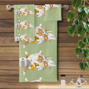 Ginger Orange Chat Drôle Toilette Papier