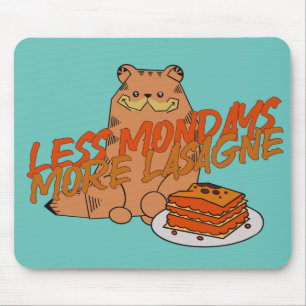 Ginger Persian cat lasagne  Mouse Pad