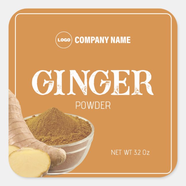 Ginger Powder Spice Label Sticker (Front)