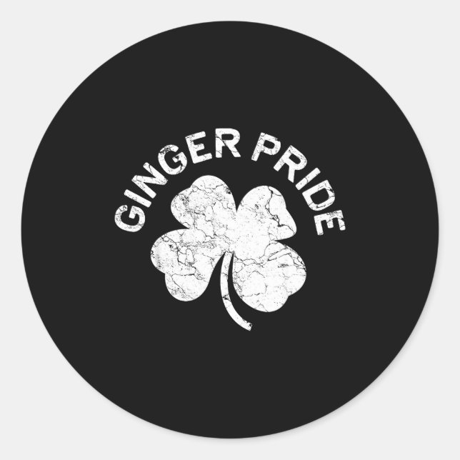 Ginger Pride Shirt Irish Men Women St Patricks Day Classic Round Sticker (Front)
