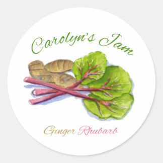 ginger rhubarb label