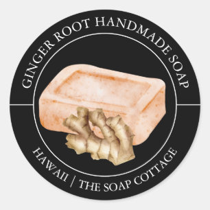 Ginger Root Soap label