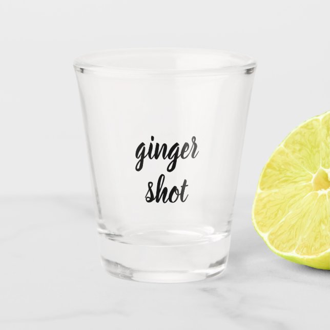 Ginger Shot Typography Glass (Front)