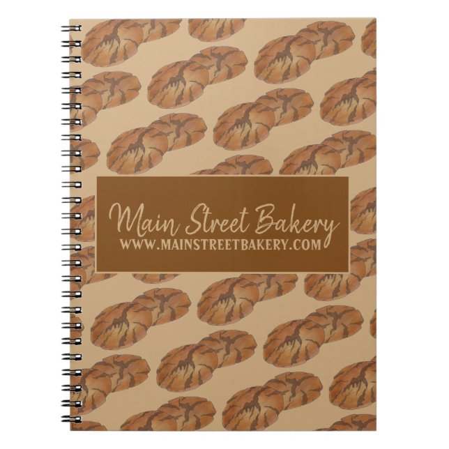 Ginger Snap Cookies Foodie Bakery Pastry Chef Notebook (Front)