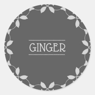 Ginger Spice Jar Sticker Labels