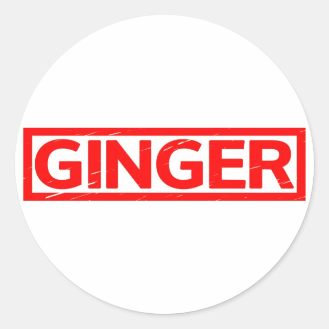 Ginger Stamp Classic Round Sticker (Front)