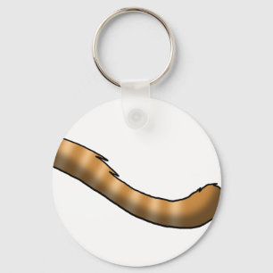 Ginger Tabby Cat Tail Keychain