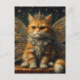 Ginger Tabby Fairy Cat Postcard