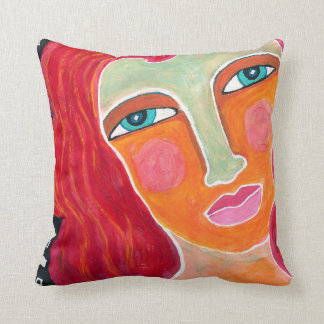 Ginger Throw Pillow-Abstract Art Pillow