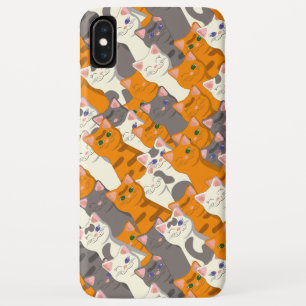 Ginger white black cat diagonal pattern iPhone XS max case
