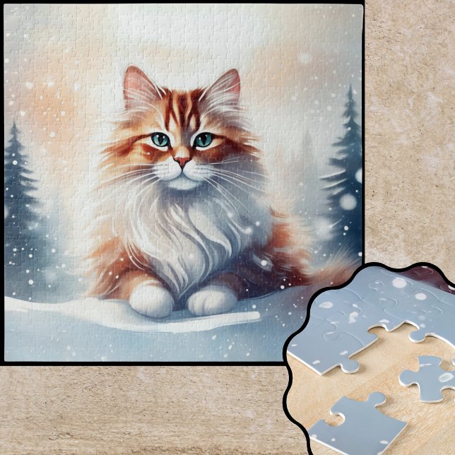 Ginger Winter Cat Jigsaw Puzzle (Creator Uploaded)