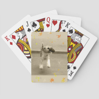 Ginger Wire Fox Terrier Playing Cards
