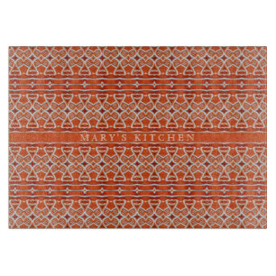 GINGERBREAD 11x8 Glass Cutting Board