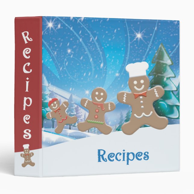 Gingerbread 1.5" Recipe Binder (Front/Spine)