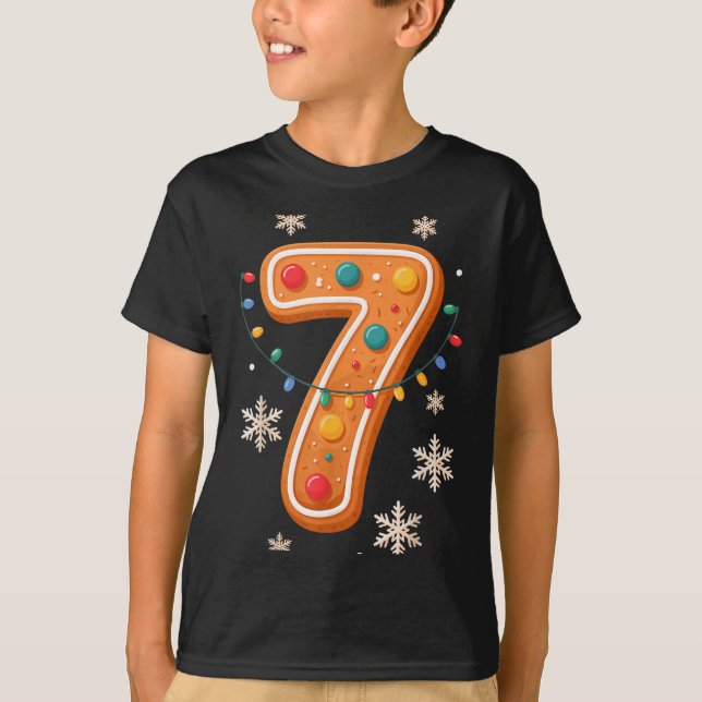 Gingerbread 6 7 Meme Christmas Matching Couple Boy T-Shirt (Front)