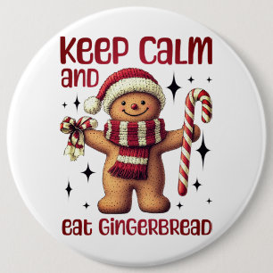Gingerbread 6 Inch Round Button