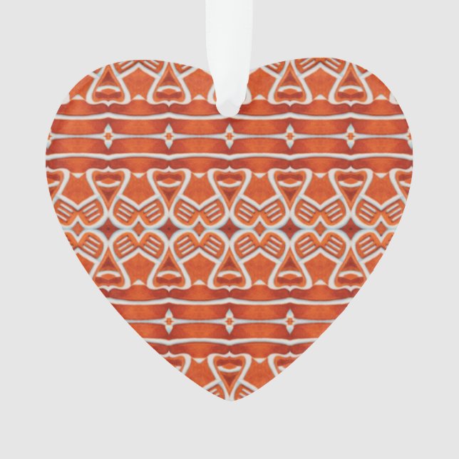 GINGERBREAD Acrylic Heart Ornament (Front)