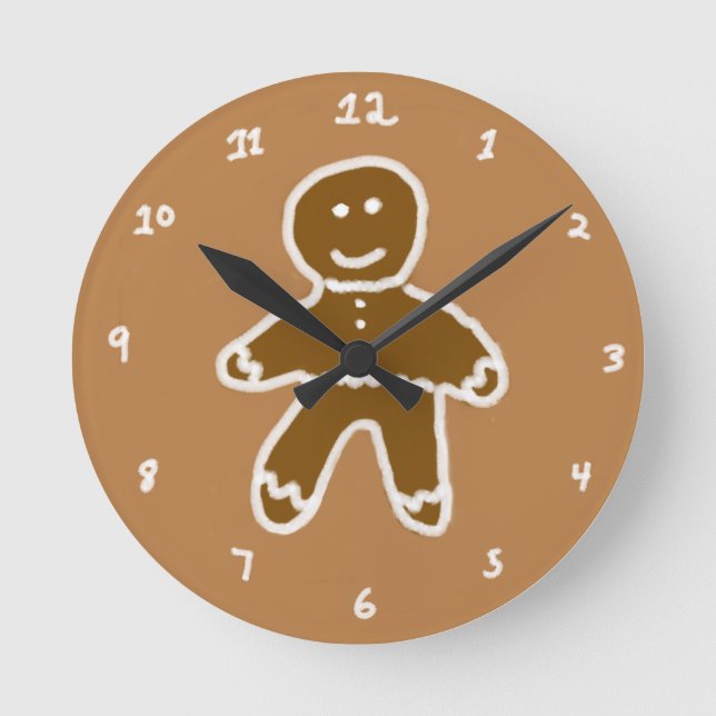 Gingerbread Acrylic Wall Clock (Front)