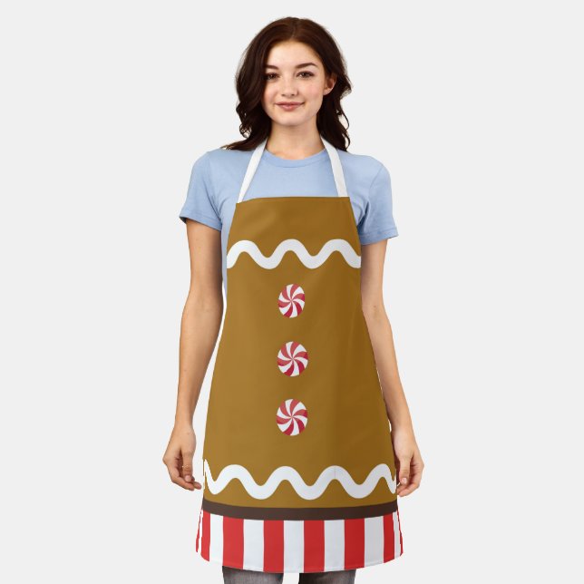 Gingerbread All Over Print Apron (Worn)