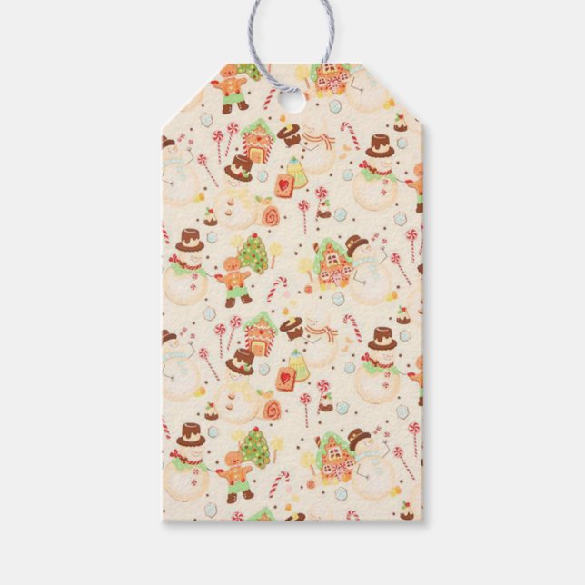 Gingerbread and Snowman Gift Tags (Front)