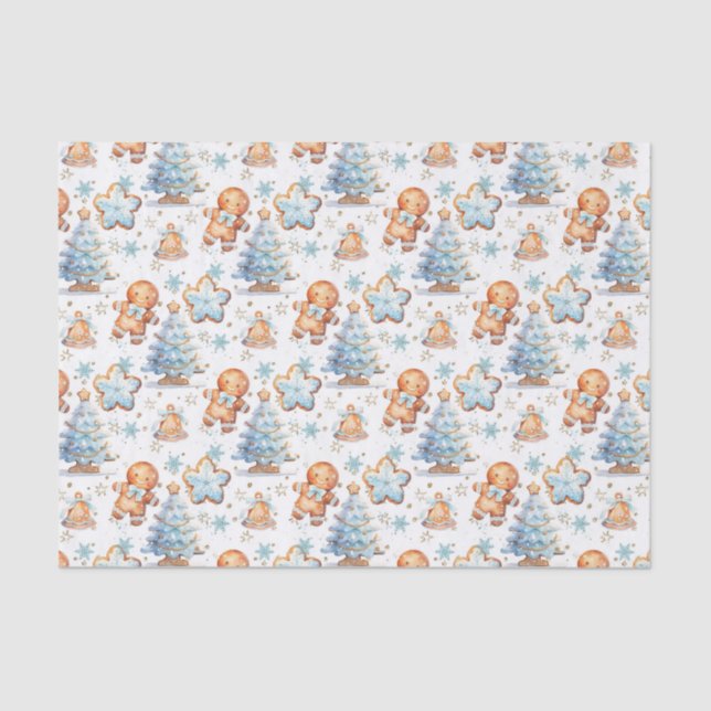 Gingerbread Baby Gingerbread Christmas Tree Tissue Paper (Front)
