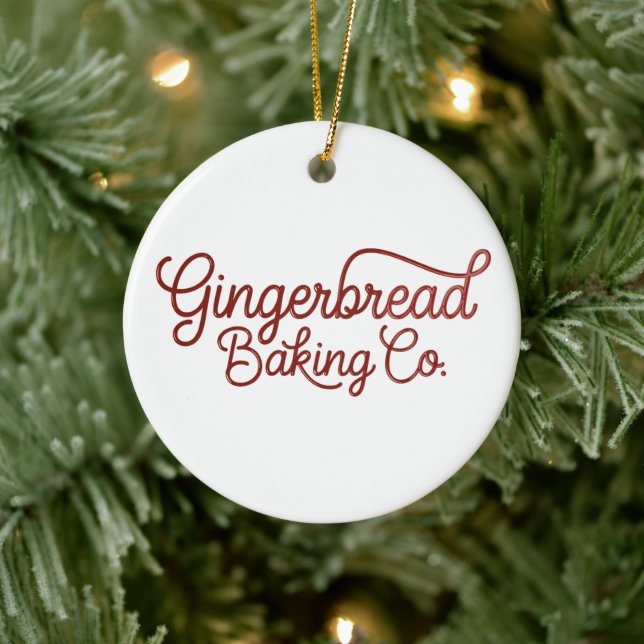 Gingerbread Baking Co Christmas  Ceramic Ornament (Tree)