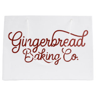 Gingerbread Baking Co Christmas  Large Gift Bag