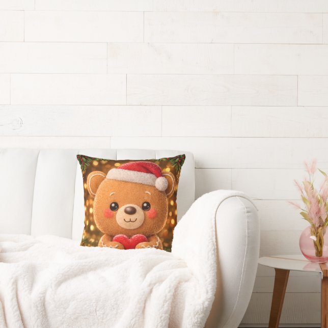 Gingerbread bear throw pillow (Couch)