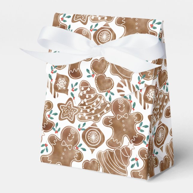 Gingerbread Berry Favor Box (Front Side)