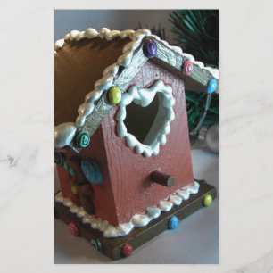 Gingerbread Birdhouse I Stationery