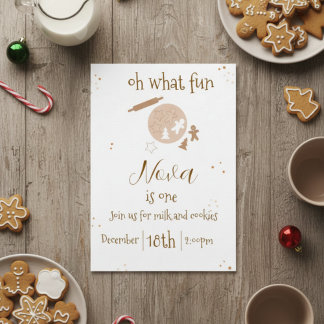 gingerbread birthday invitation