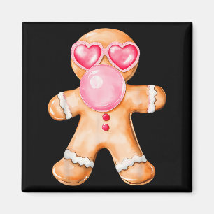 Gingerbread Blowing Bubble Gum Nk Sungles Christma Magnet