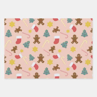 Gingerbread -Blush Wrapping Paper Sheet