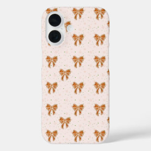 Gingerbread Bows iPhone 16 Case