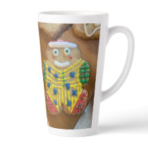 Gingerbread boy and girl cookies Christmas mug