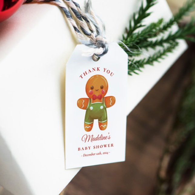 Gingerbread Boy Baby Shower Favour Tag (Creator Uploaded)