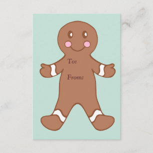 Gingerbread Boy Gift Tags Enclosure Card